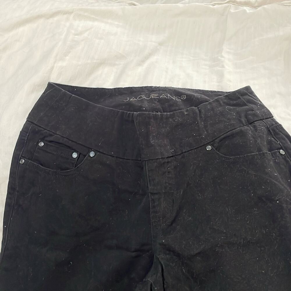 Jag jeans 8 high rise skinny black cotton spandex blend euc pockets wide waist